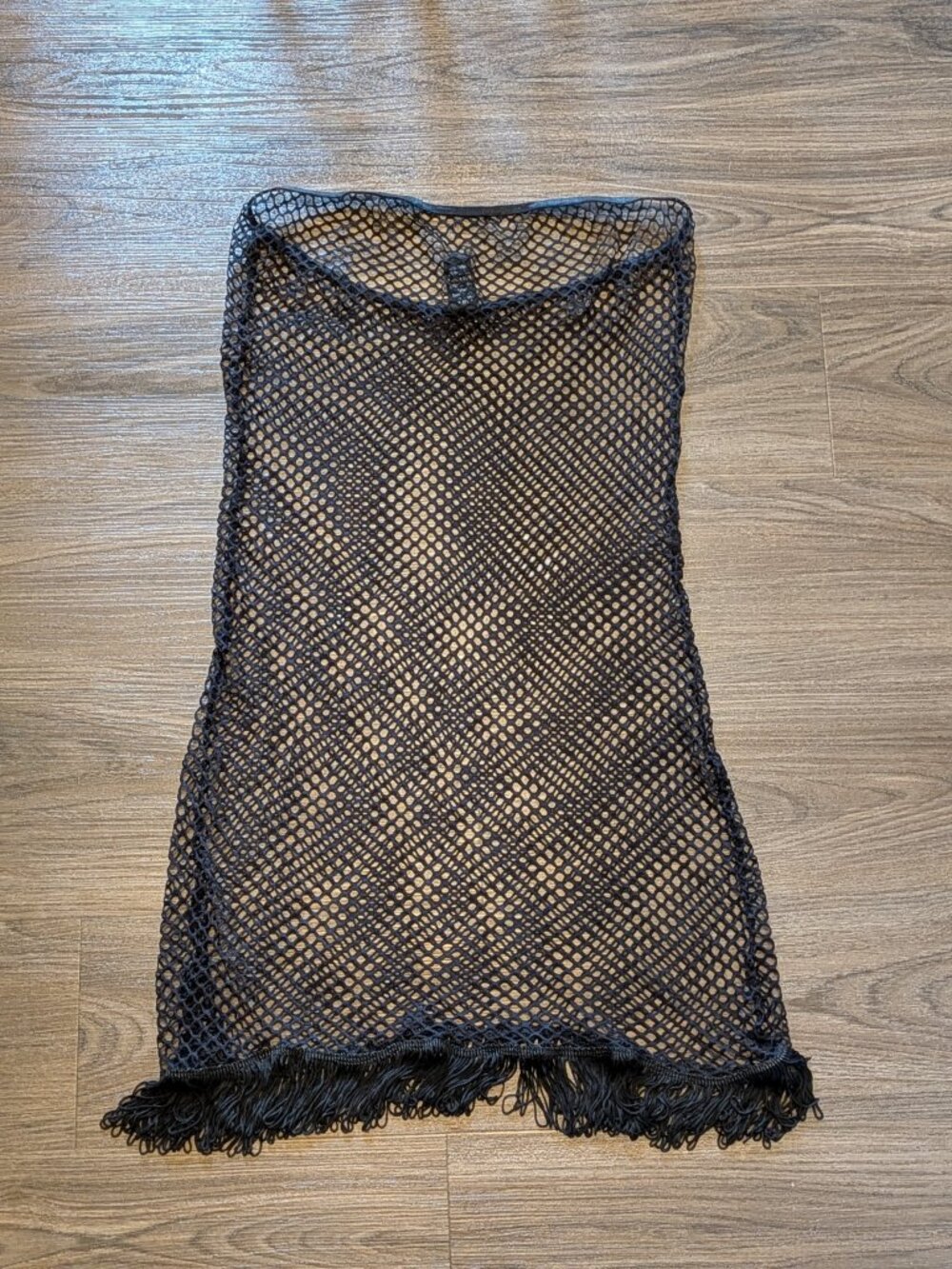Exposed by Magic Silk Women's Fishnet Skirt Sexy Stretchy Sheer Size L/XL.